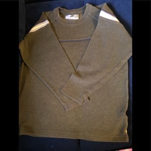 Ferruche boys knit sweater, size medium, army green, long-sleeves, V-neck